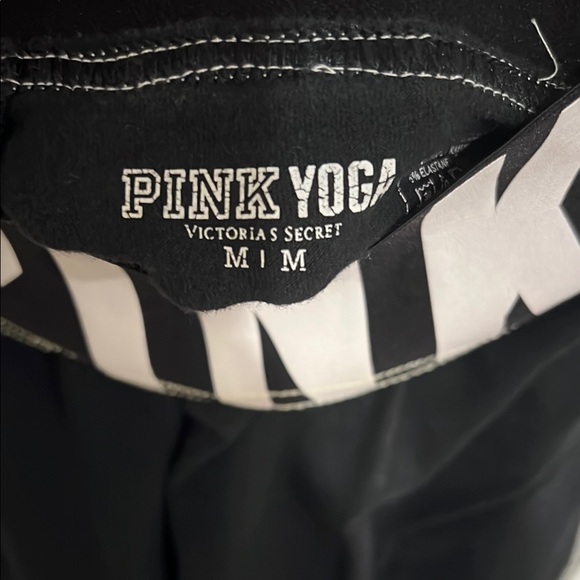 PINK Victoria's Secret Yoga Black and White Leggings M - Picture 2 of 7